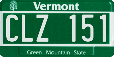 VT license plate CLZ151
