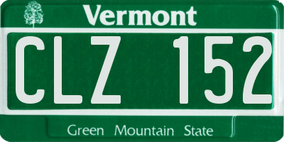 VT license plate CLZ152
