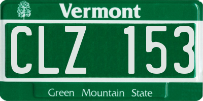 VT license plate CLZ153