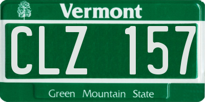VT license plate CLZ157