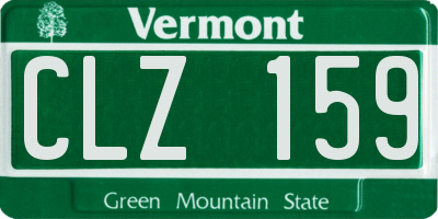 VT license plate CLZ159