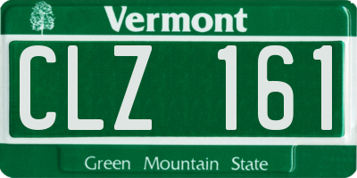 VT license plate CLZ161