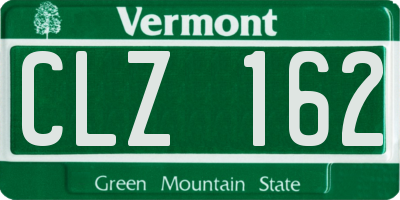VT license plate CLZ162