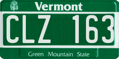 VT license plate CLZ163
