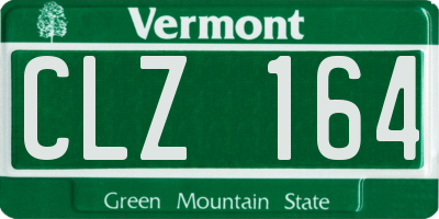 VT license plate CLZ164