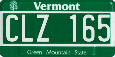 VT license plate CLZ165