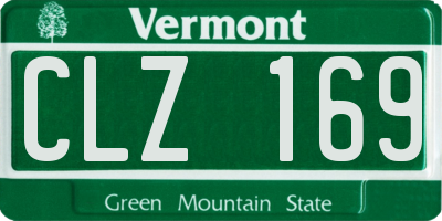 VT license plate CLZ169