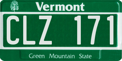 VT license plate CLZ171