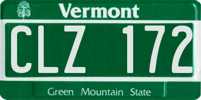 VT license plate CLZ172