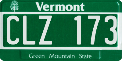 VT license plate CLZ173