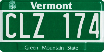 VT license plate CLZ174