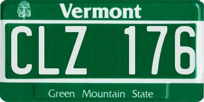 VT license plate CLZ176