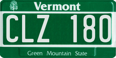 VT license plate CLZ180