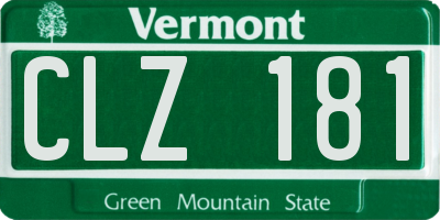 VT license plate CLZ181