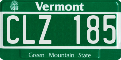 VT license plate CLZ185