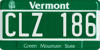 VT license plate CLZ186