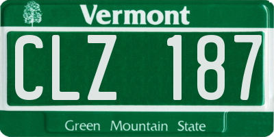 VT license plate CLZ187