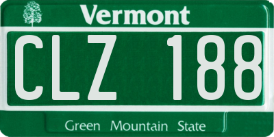 VT license plate CLZ188