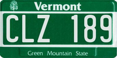 VT license plate CLZ189