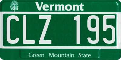 VT license plate CLZ195
