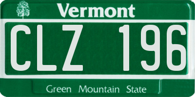 VT license plate CLZ196