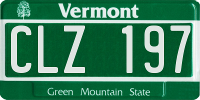 VT license plate CLZ197