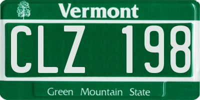 VT license plate CLZ198
