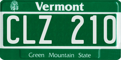 VT license plate CLZ210