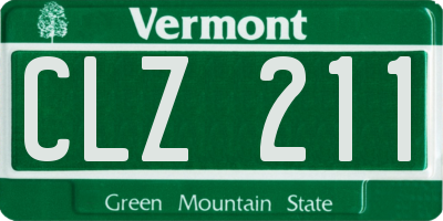 VT license plate CLZ211