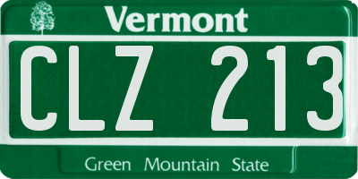 VT license plate CLZ213