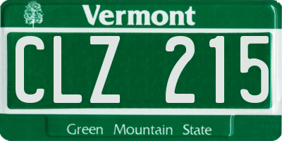 VT license plate CLZ215