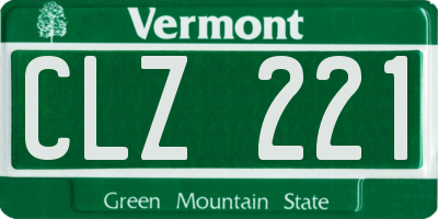 VT license plate CLZ221