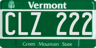 VT license plate CLZ222