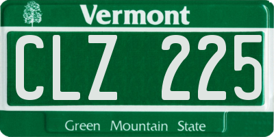 VT license plate CLZ225