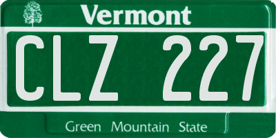 VT license plate CLZ227