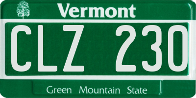 VT license plate CLZ230