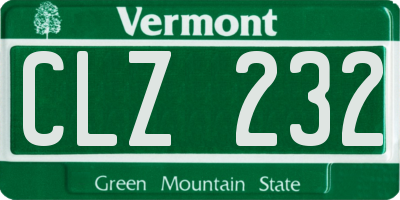VT license plate CLZ232