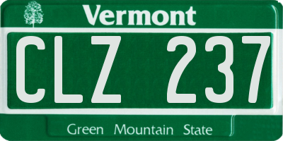 VT license plate CLZ237