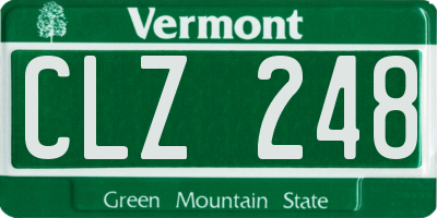 VT license plate CLZ248