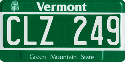 VT license plate CLZ249