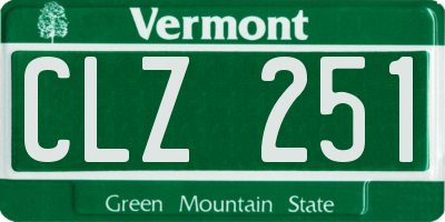 VT license plate CLZ251