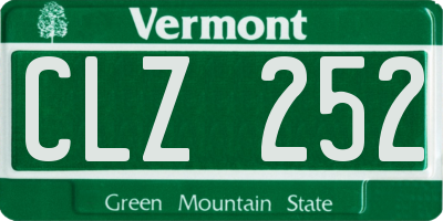 VT license plate CLZ252