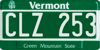VT license plate CLZ253