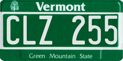VT license plate CLZ255