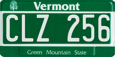VT license plate CLZ256