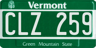 VT license plate CLZ259