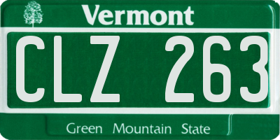 VT license plate CLZ263