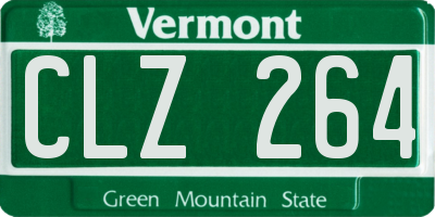 VT license plate CLZ264