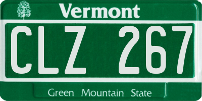 VT license plate CLZ267