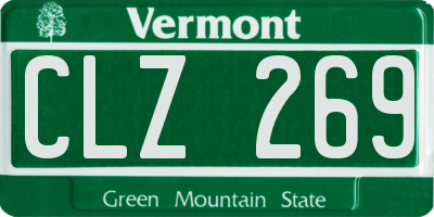 VT license plate CLZ269